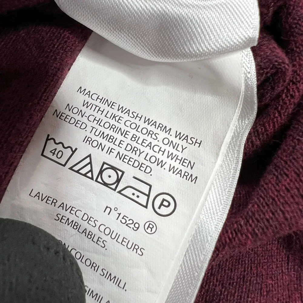 Polo Ralph Lauren Classic Fit Long Sleeve Polo M Burgundy Men Preppy Cotton